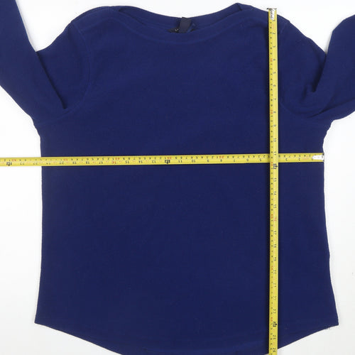 Lands’ End Womens Blue Fleece Pullover Sweatshirt XL