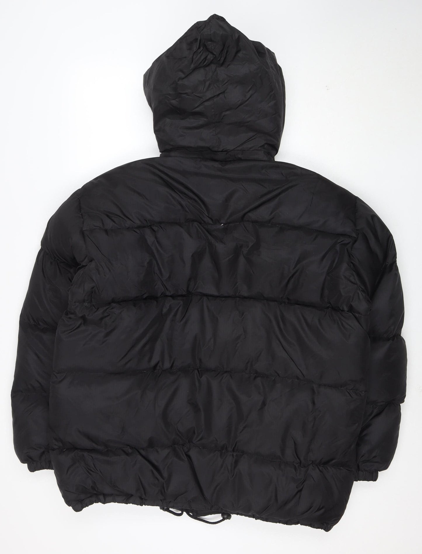 IDEAL Mens Black M Puffer Jacket Hooded Nylon Down Winter Coat