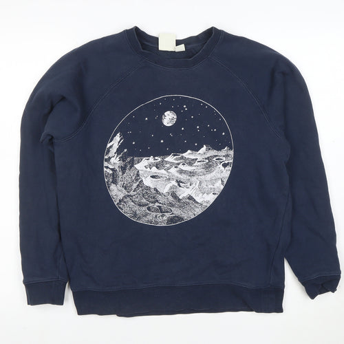 Joanie Women's Navy Blue Graphic Pullover Sweatshirt Size S