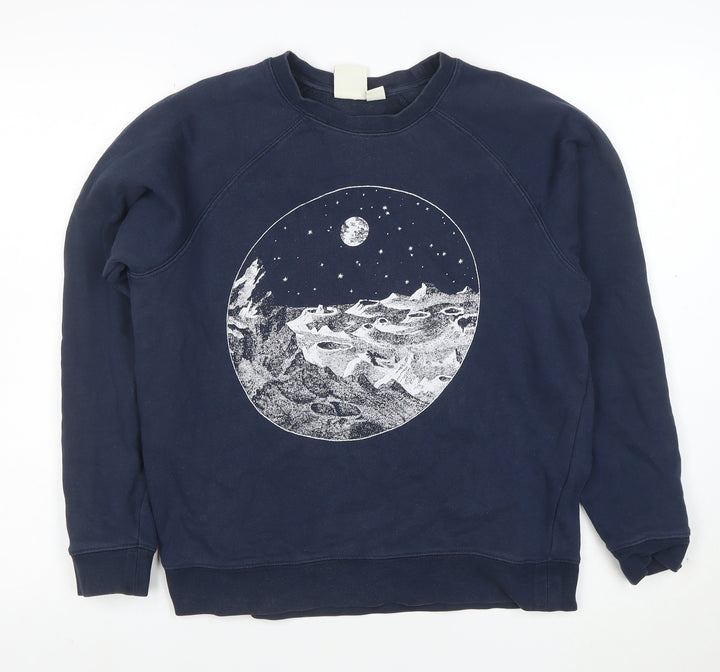 Joanie Women's Navy Blue Graphic Pullover Sweatshirt Size S