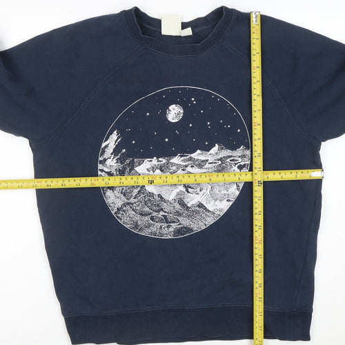 Joanie Women's Navy Blue Graphic Pullover Sweatshirt Size S