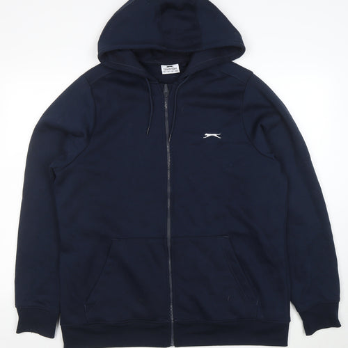 Slazenger Men's Blue Full Zip Hoodie XL Fleece Sweatshirt