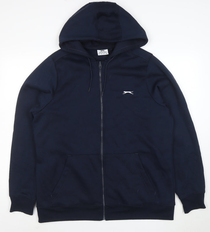 Slazenger Men's Blue Full Zip Hoodie XL Fleece Sweatshirt
