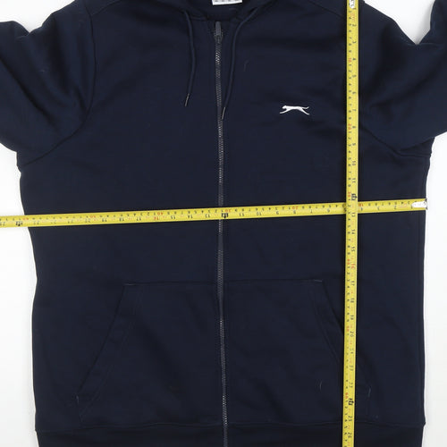 Slazenger Men's Blue Full Zip Hoodie XL Fleece Sweatshirt