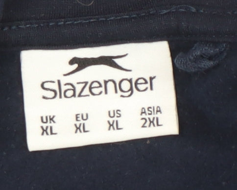 Slazenger Men's Blue Full Zip Hoodie XL Fleece Sweatshirt