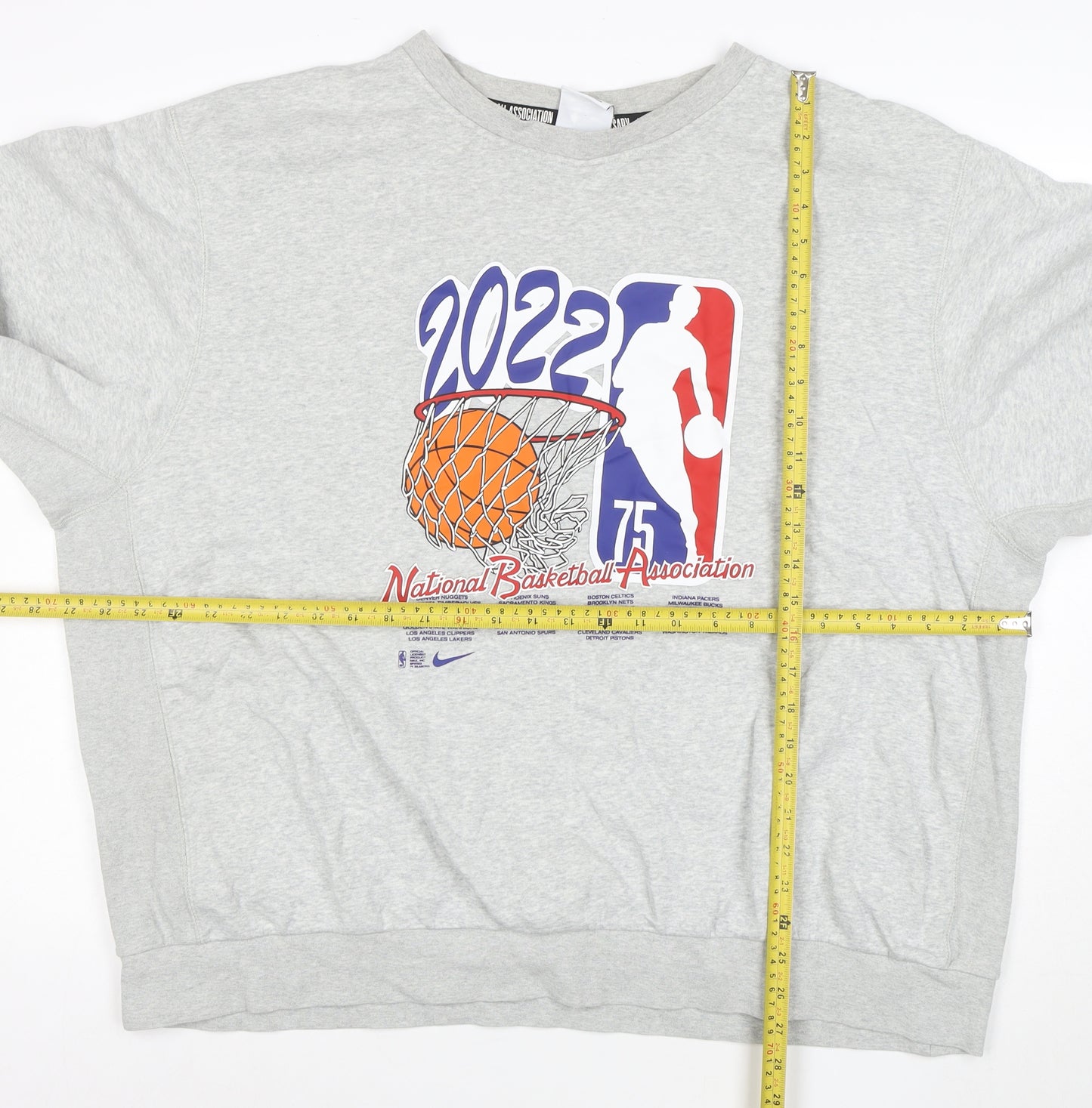 Nike Men's Grey 2XL Crew Neck NBA 2022 Sweatshirt