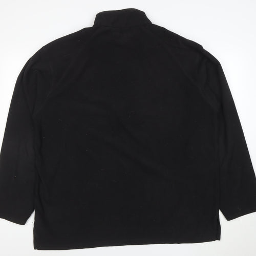 Gelert Men's Black 2XL Fleece 1/2 Zip Pullover Sweatshirt