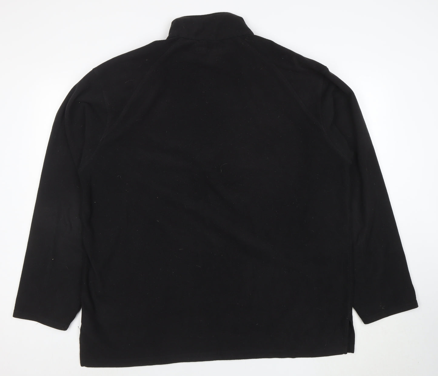 Gelert Men's Black 2XL Fleece 1/2 Zip Pullover Sweatshirt