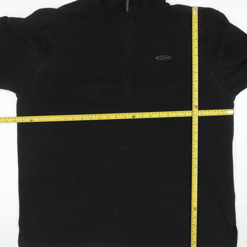 Gelert Men's Black 2XL Fleece 1/2 Zip Pullover Sweatshirt