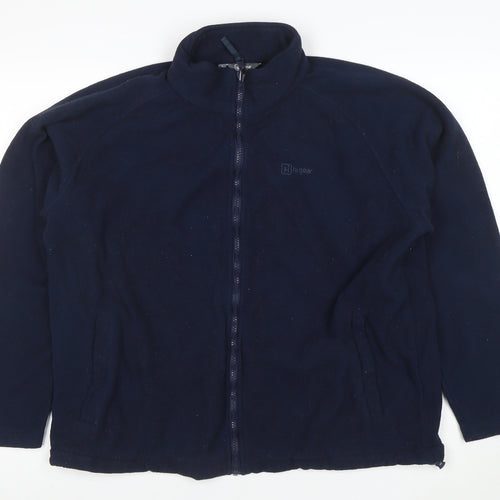 Hi Gear Womens Blue Fleece Full Zip Jacket Size L Outdoor Warm Layer