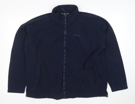 Hi Gear Womens Blue Fleece Full Zip Jacket Size L Outdoor Warm Layer