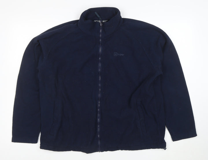 Hi Gear Womens Blue Fleece Full Zip Jacket Size L Outdoor Warm Layer