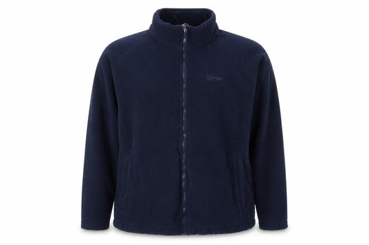 Front view of Hi Gear women’s blue fleece full zip jacket, size L, outdoor warm layer