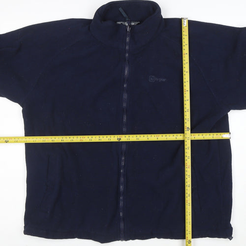 Hi Gear Womens Blue Fleece Full Zip Jacket Size L Outdoor Warm Layer