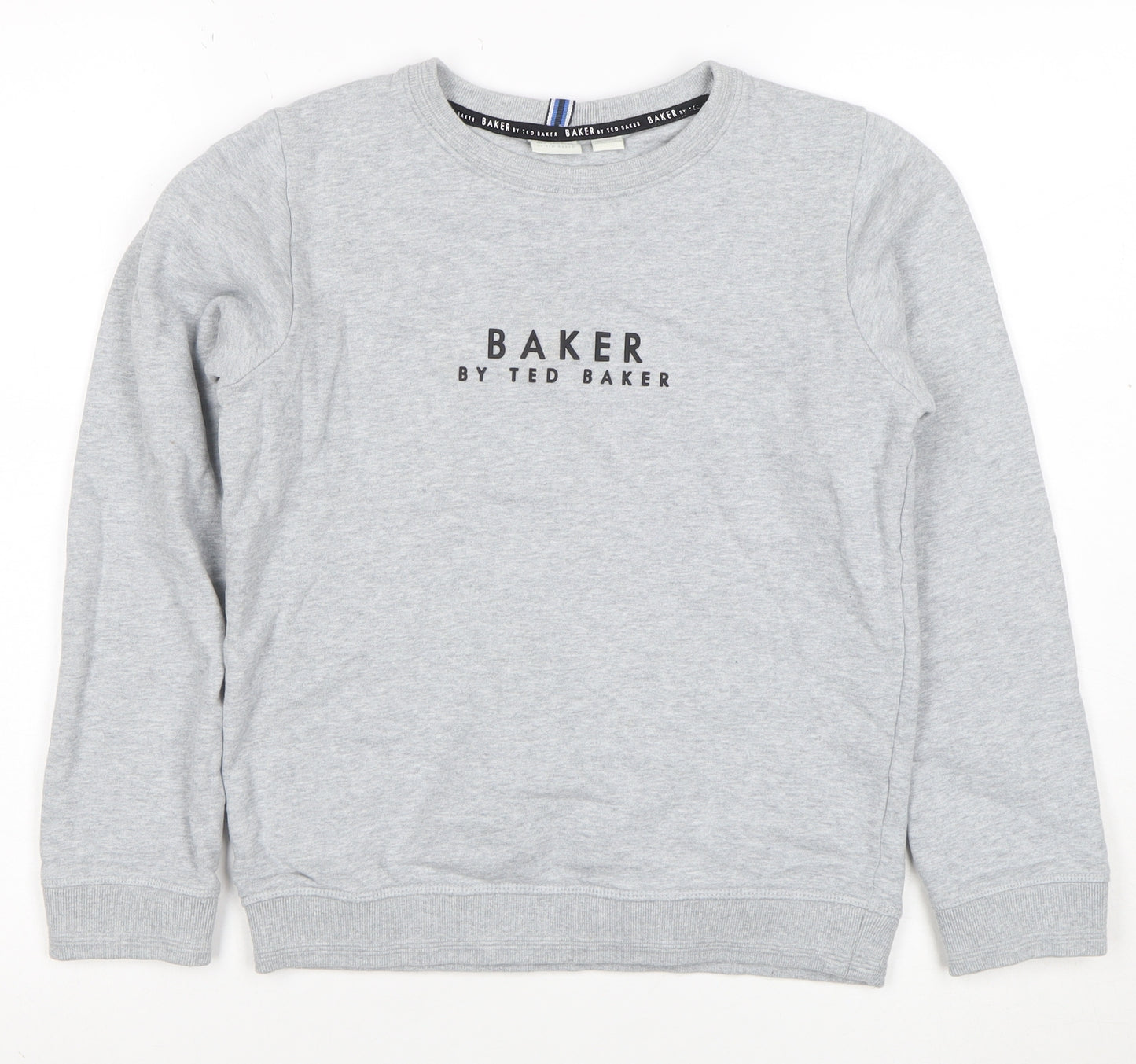 Baker by Ted Baker Boys Grey Logo Sweatshirt 11 Years Cotton Blend