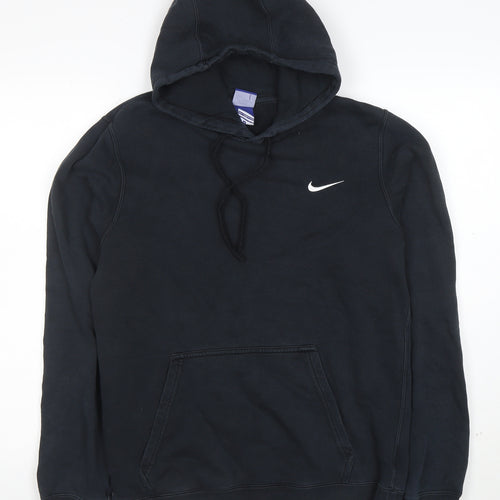 Nike Men's Black Pullover Hoodie Small Fleece Cotton Blend