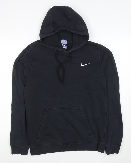Nike Men's Black Pullover Hoodie Small Fleece Cotton Blend