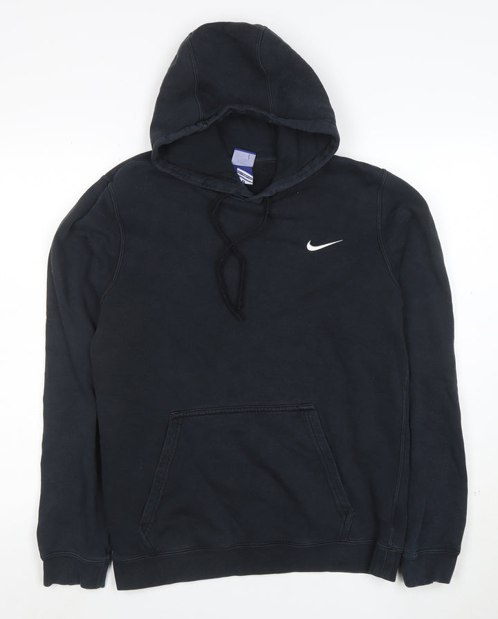 Nike Men's Black Pullover Hoodie Small Fleece Cotton Blend