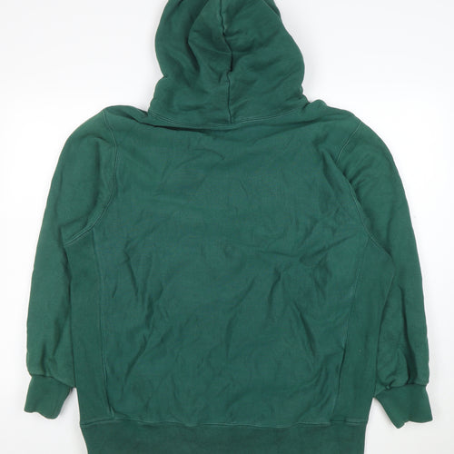 Adidas Mens Green XL Pullover Hoodie Cotton Fleece Logo Sweatshirt