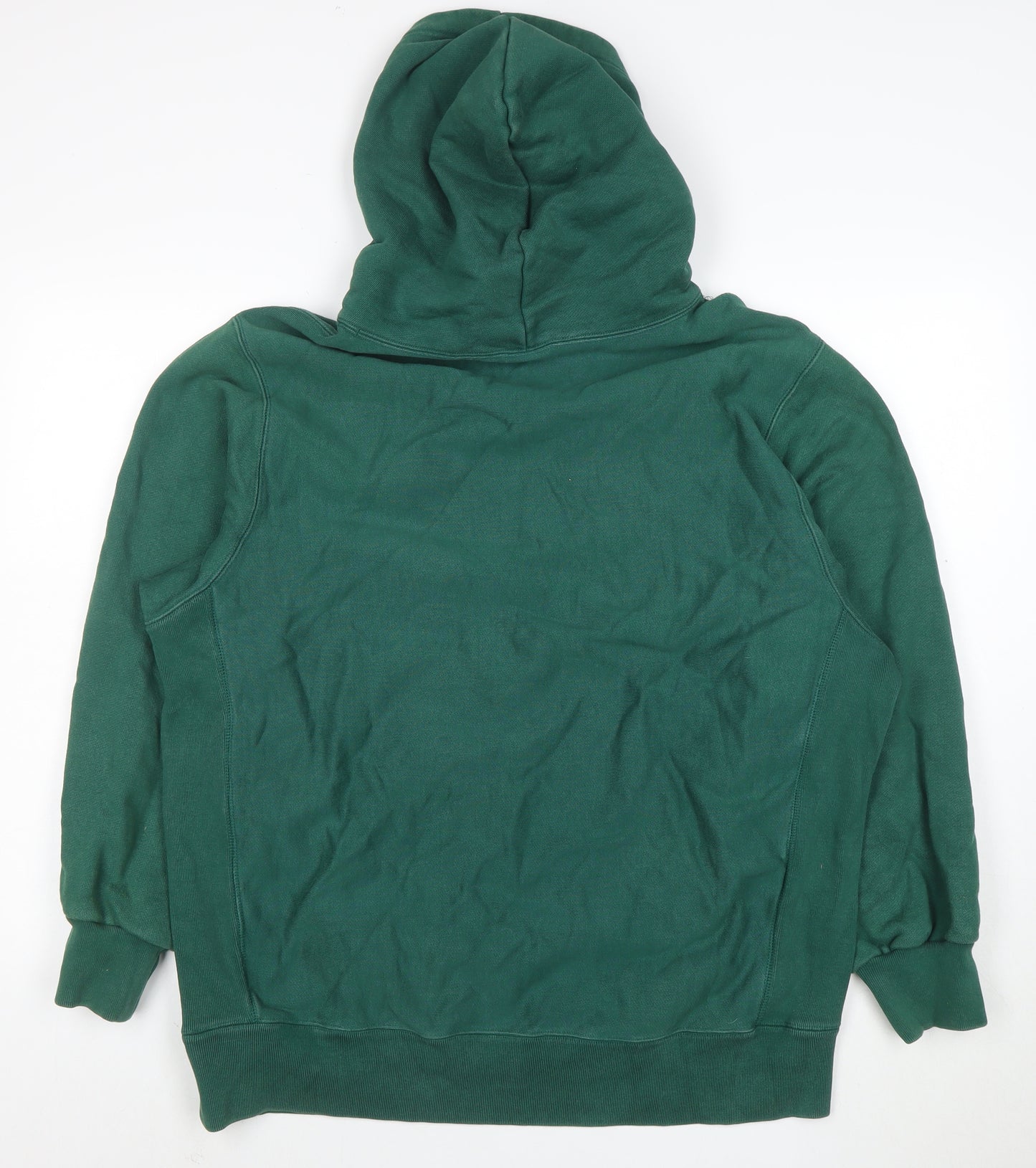 Adidas Mens Green XL Pullover Hoodie Cotton Fleece Logo Sweatshirt