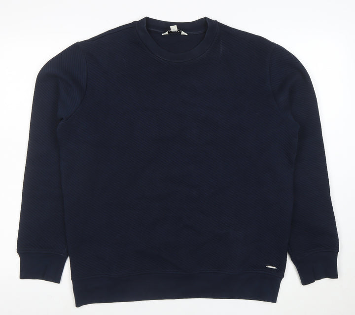 Marks and Spencer Men’s Blue Crew Neck Pullover Sweatshirt M