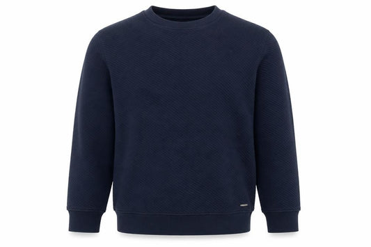 Front view of Marks & Spencer Men’s Blue Crew Neck Pullover Sweatshirt M