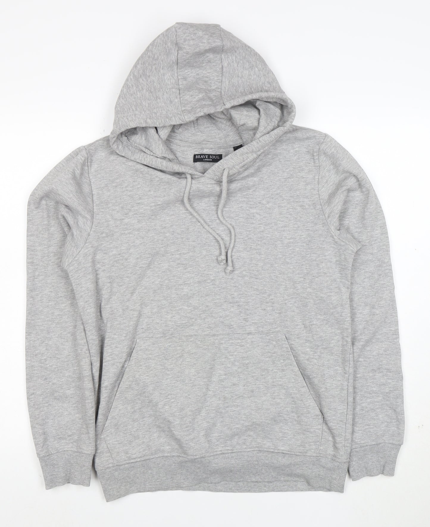 Brave Soul Men’s Grey Pullover Hoodie Size S Regular Fit