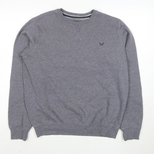 Crew Clothing Company Men's Grey Small Cotton Blend Crew Neck Sweatshirt