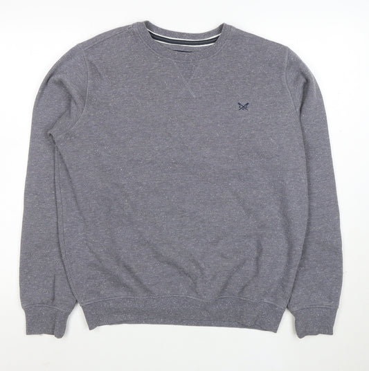 Crew Clothing Company Men's Grey Small Cotton Blend Crew Neck Sweatshirt