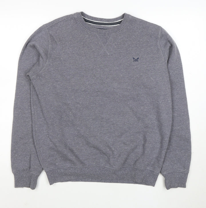 Crew Clothing Company Men's Grey Small Cotton Blend Crew Neck Sweatshirt