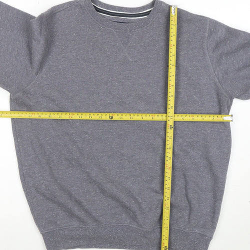Crew Clothing Company Men's Grey Small Cotton Blend Crew Neck Sweatshirt