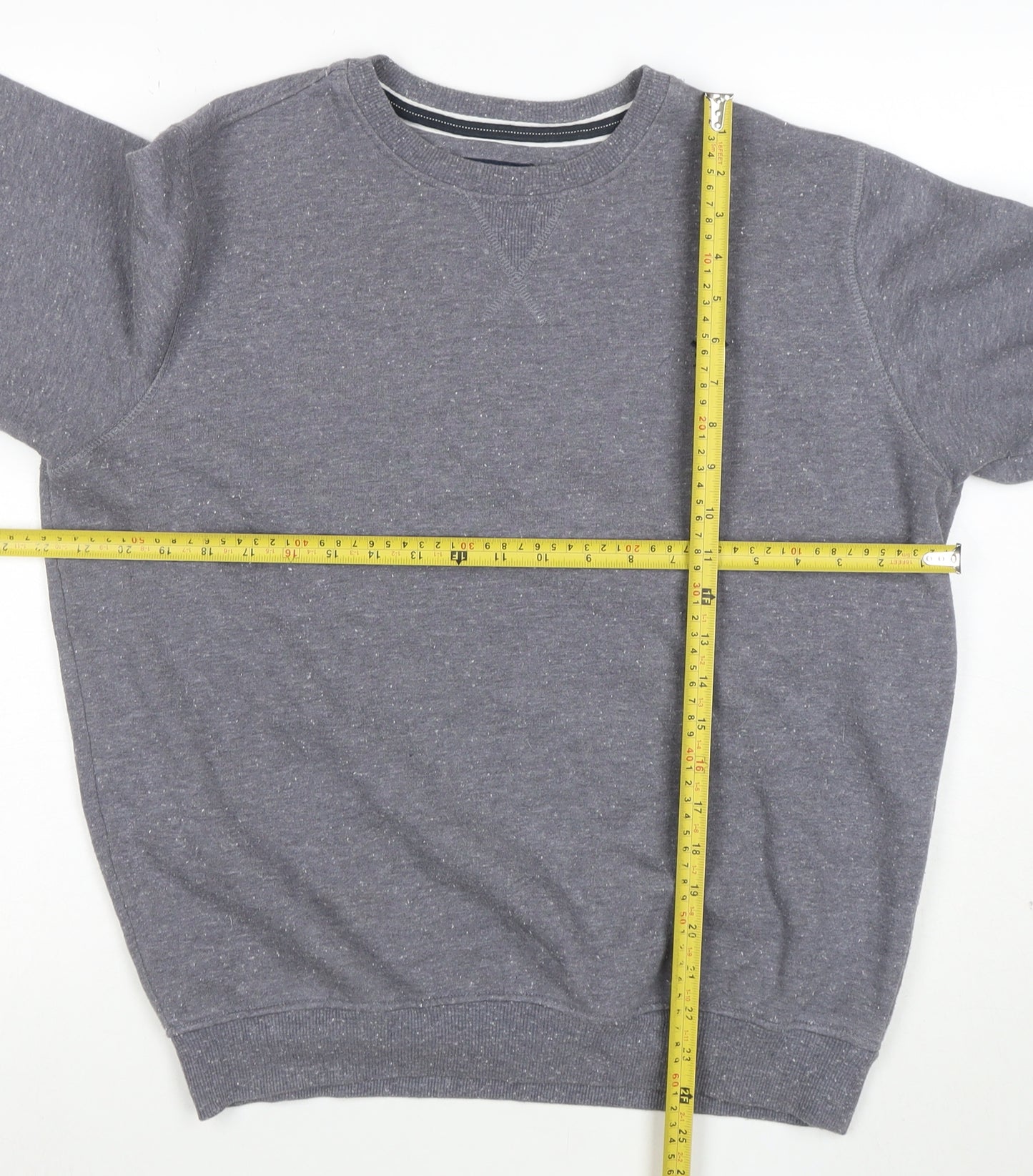 Crew Clothing Company Men's Grey Small Cotton Blend Crew Neck Sweatshirt