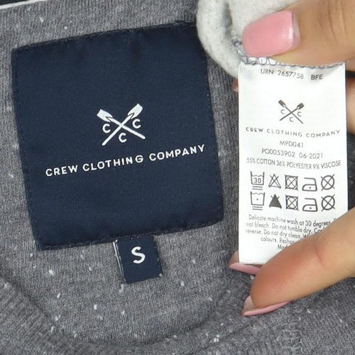 Crew Clothing Company Men's Grey Small Cotton Blend Crew Neck Sweatshirt