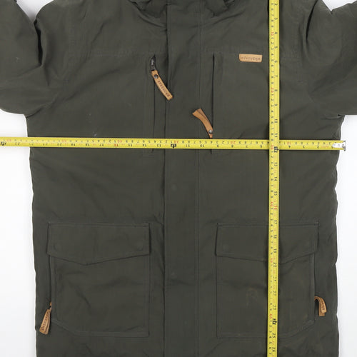 Ayacucho Mens Green S Hooded Waterproof Parka Jacket