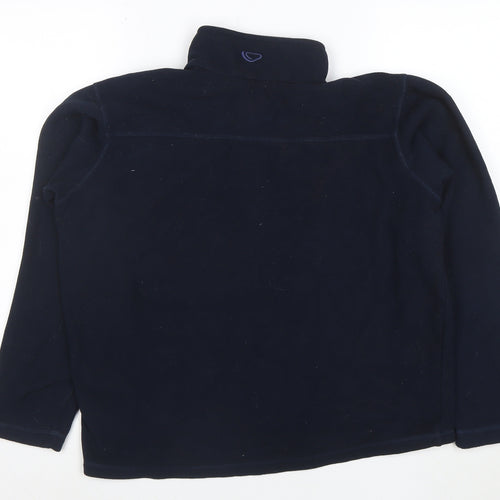 Brasher Womens Navy Fleece 1/2 Zip Pullover Sweatshirt Size M