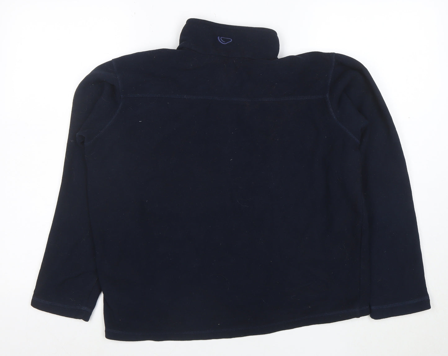 Brasher Womens Navy Fleece 1/2 Zip Pullover Sweatshirt Size M