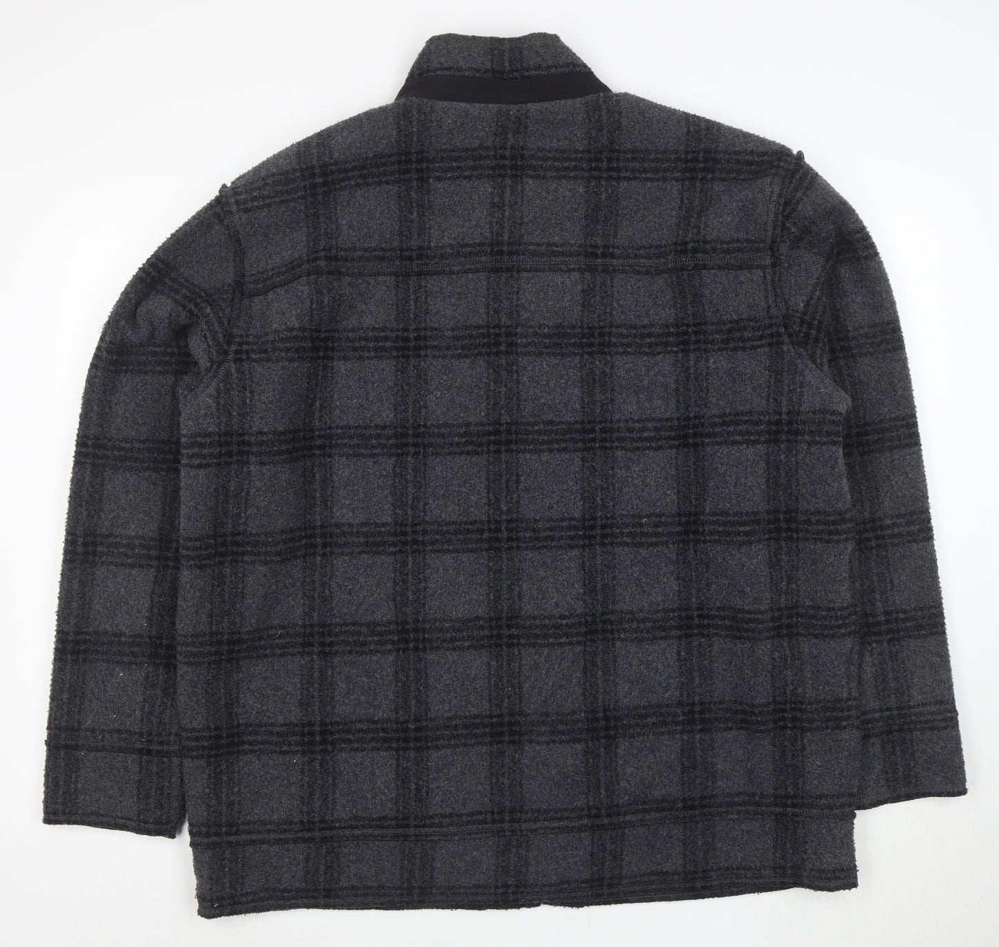 NEXT Men's Grey Check XL Full Zip Fleece Lined Jacket