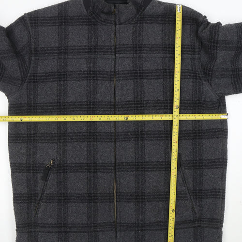 NEXT Men's Grey Check XL Full Zip Fleece Lined Jacket