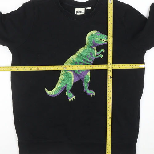 Joanie Boys Black Dinosaur Sweatshirt S Crew Neck Pullover