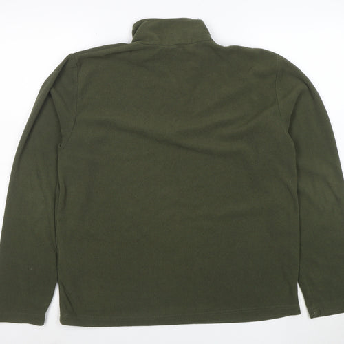 Regatta Mens Green Fleece 1/2 Zip Pullover Sweatshirt Size M
