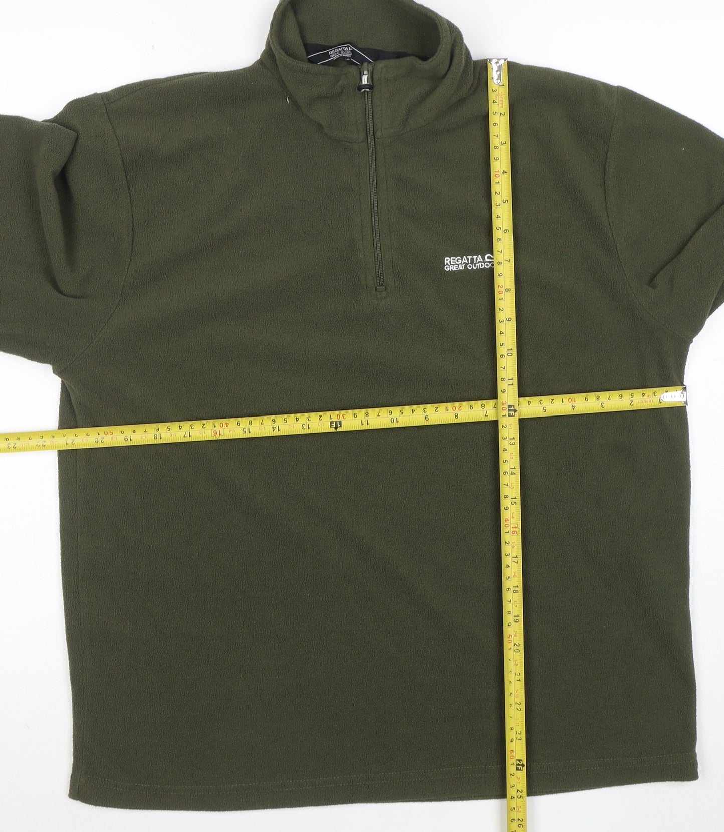 Regatta Mens Green Fleece 1/2 Zip Pullover Sweatshirt Size M