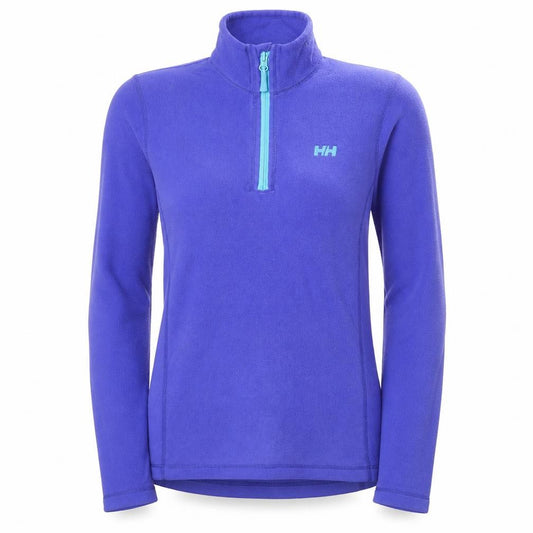 Front view of Helly Hansen Women's Purple Fleece 1/2 Zip Pullover Sweatshirt, size L/6