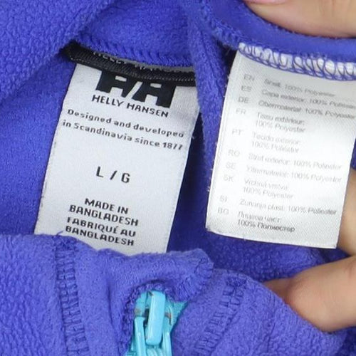 Helly Hansen Women's Purple Fleece 1/2 Zip Pullover Sweatshirt Size L/6