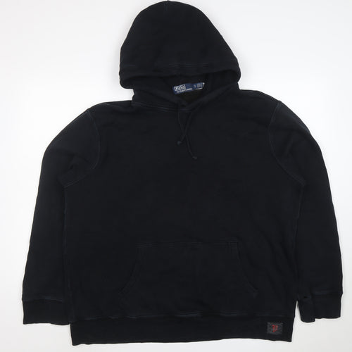 Polo Ralph Lauren Men's Black XL Pullover Hoodie Cotton Fleece