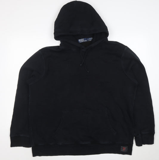 Polo Ralph Lauren Men's Black XL Pullover Hoodie Cotton Fleece