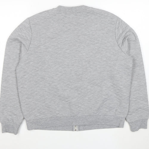 Marks and Spencer Women Grey Full Zip Sweatshirt UK 16 Polyester Blend
