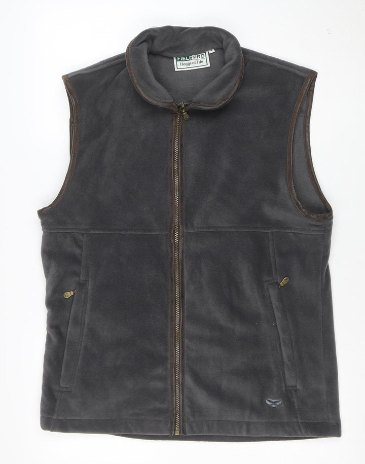 Hoggs of Fife Men's Grey Fleece Waistcoat Bodywarmer M Regular Fit