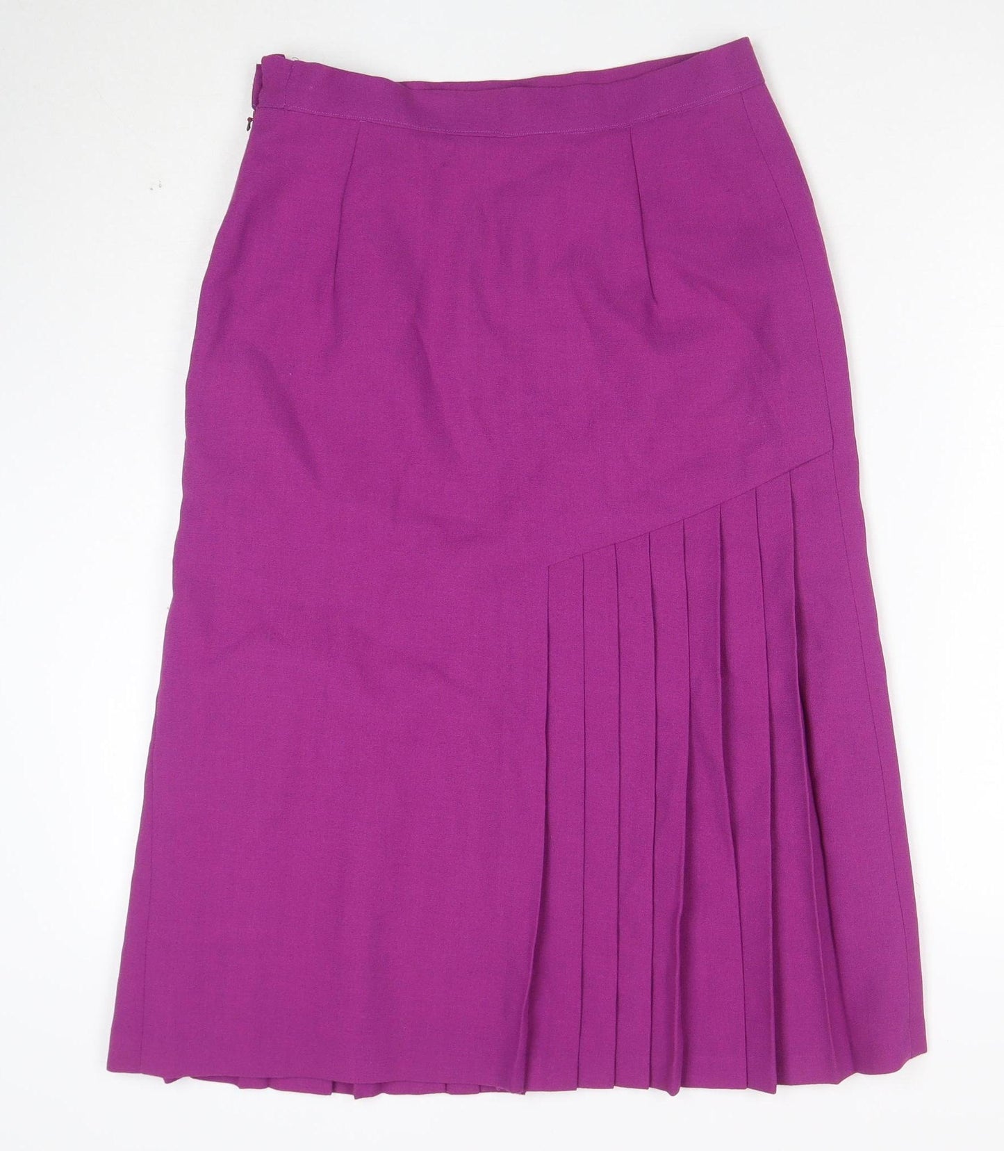 Jacques Vert Womens Purple Pleated Midi Skirt Size 12 Formal
