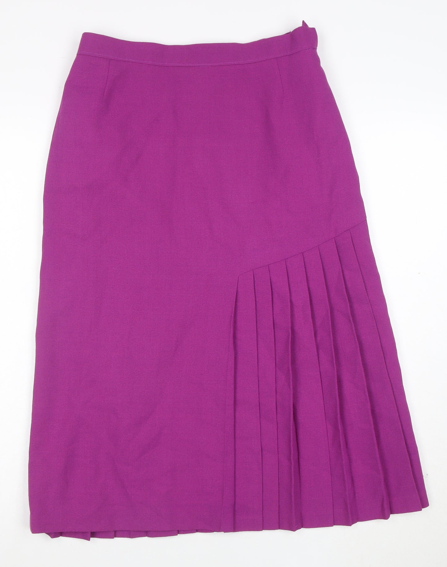 Jacques Vert Womens Purple Pleated Midi Skirt Size 12 Formal
