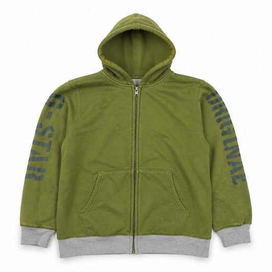 Converse Boys Green Full Zip Hoodie XL Cotton Blend Lined Sweatshirt